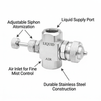 Adjustable Copper Spray Tip for Coating Applications, Liquid Spraying, Industrial Misting Nozzle, Tw - Image 3