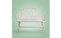 Garden Bench with Armrests Vintage Metal Bench Antique-Look Furniture for Homeowners, Gardeners, Entryway