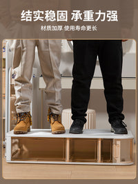 兴起卫生间置物架浴室夹缝柜洗手间收纳柜厕所储物柜马桶侧边柜窄 【18CM宽-四层】免安装-底部可做垃圾桶 两侧可抽纸