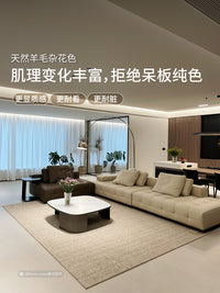赛波斯大宅标配耐脏宝藏毯进口羊毛地毯纯色侘寂客厅卧室轻奢高级 素色米驼-大宅 140x200CM