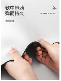 卡通浴室洗澡硅藻泥软垫卫生间吸水防滑脚垫可爱速干地垫卫浴家用 40cm×60cm【瞬间吸水】 GZN-歪头伸懒腰小猫