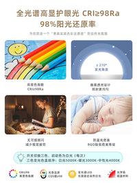 护眼阅读台灯床头灯全光谱卧室简约装饰结婚儿童桌面房间主卧宿舍 按钮开关 国内扁插 绿色【5W三色/全光谱】