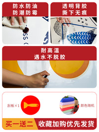 厨房防油墙贴纸乔迁新居之喜搬家布置用品过年新年蛇年春节装饰品 暖暖太阳透明 中