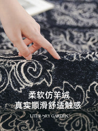 MUFEN 复古客厅地毯卧室床边毯不规则异形沙发茶几高级仿羊绒地垫 文艺花园【不规则-厚款】-10 100*140cm（最宽处）