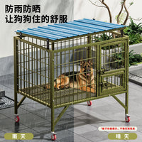 厂家直销宠物狗笼中大型犬钢丝满焊焊接狗舍加粗方管户外狗笼子