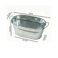 Galvanized Ice Tub Rust-Resistant Cooler Lightweight for Backyard Gatherings