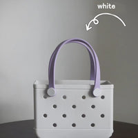 2026 Beach Bag with DIY Handles, EVA, Waterproof, Color-Blocked