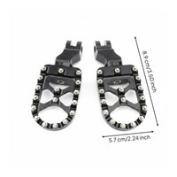 2 Pieces Front Foot Pegs Easy Installation Wide Base Footpegs Heavy Duty