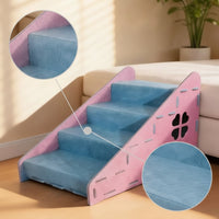 Climbing Cat Stairs with Hideaway Indoor Cat Ramp House Space-Saving Furniture Cozy for Cats, Kittens, Pet Owners, Living Room, Small Apartments, Bedroom