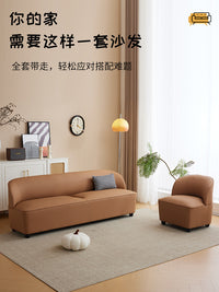 小沙发简约双人三人小户型办公室服装店理发店咖啡店皮艺布艺沙发