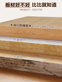 实木可折叠书桌家用小户型卧室电脑桌子简约学生学习写字台收纳 原木色可折叠阳台书桌100CM
