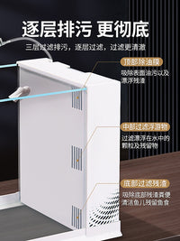 新款侧滤鱼缸客厅金鱼缸自循环带盖桌面斗鱼缸家用增氧小型一体缸 26.5*21.5*27.5【标配】+大礼包+盖板+灯