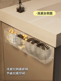浴室置物架亚克力可沥水化妆护肤品分格收纳卫生间墙上壁挂架子 1件装+送❤️无痕钉❤️