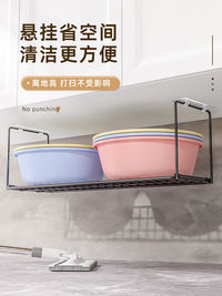 洗脸盆收纳盆子置物架免打孔放挂盆各种神器家用架子卫生间柜下的 【升级加长加高】白色（放两组盆/可折叠）