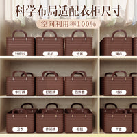 美式高级收纳筐仿藤编pu把手洗衣桶脏衣篓大容量零食玩具收纳神器