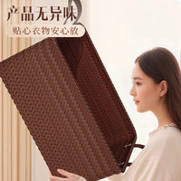 美式高级收纳筐仿藤编pu把手洗衣桶脏衣篓大容量零食玩具收纳神器