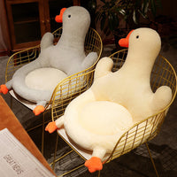 Cute White Goose Seat Cushion for Office, Dorm, Floor