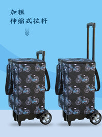 买菜小拉车家用快递小推车拉货拖车折叠便携拉杆车超市购物手拉车