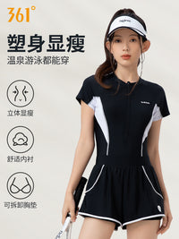 361游泳衣女款2025新款成人游泳馆专用连体女孩学生微胖大码温泉