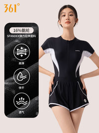 361游泳衣女款2025新款成人游泳馆专用连体女孩学生微胖大码温泉
