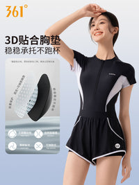 361游泳衣女款2025新款成人游泳馆专用连体女孩学生微胖大码温泉