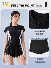 361游泳衣女款2025新款成人游泳馆专用连体女孩学生微胖大码温泉
