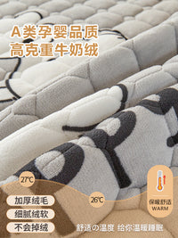 牛奶绒90x190cm床垫大学生宿舍单人毯子住校专用寝室褥子垫子被褥 星辰兔【A类抗菌 舒适保暖】 床垫-150x200cm【加绒加厚 亲肤裸睡】