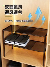 衣柜分层隔板柜内可伸缩置物架衣橱鞋柜收纳学生宿舍空间利用神器 【可伸缩】长50-85CM 宽43CM 高31CM 单层