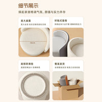 凳子家用现代简约圆板凳高级感沙发换鞋矮凳客厅梳妆台化妆小椅子 粉色【带盖储物款】亲肤绒布+高弹海绵
