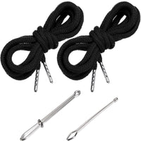 2 Pieces Drawstring Cords with Threader Tools Universal Fit Replacement Drawstring with Threader Heavy Duty Drawstrings for Sweatpants, Hoodies