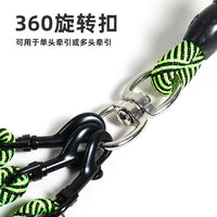 Multi-Head Detachable Dog Leash for One to Three Dogs, Polyester