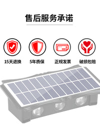 太阳能户外洗墙灯室外庭院防水别墅花园壁灯景观射灯装饰外围墙灯 加大板【8头暖光】续航18h以上