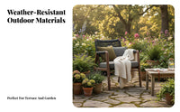 4 Pieces 4-Piece Wicker Chat Set Modern Minimalist Design 4-Piece Wicker Sofa Set Sturdy Duty Easy Assembly for Garden