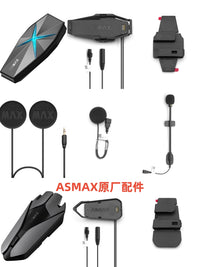 头盔耳机配件ASMAX蓝牙磁吸底座麦克风喇叭听筒3M背夹魔术贴更换