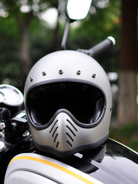 汤普森  巡航幽灵骑士复古头盔 玻璃钢 MOTO3 摩托车头盔3C认证