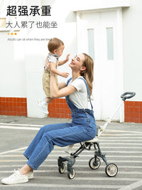 英国TR儿童溜娃神器轻便婴儿手推车可折叠宝宝四轮遛娃双向高景观 X4-旗舰款【含坐垫+遮阳棚】送底兜
