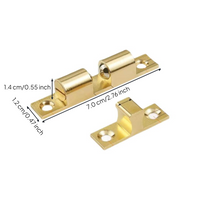 Copper sphere latch, discreet door holder, adjustable coil cabinet lock, easy installation, protected closure