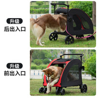中大型犬外出手推车宠物推车金毛巨型犬可折叠老年狗狗残疾辅助车