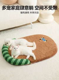 狗窝四季通用宠物床沙发可拆洗中小型犬泰迪比熊睡觉猫咪垫子夏天 XL：90*60cm（适合45斤内宠物） 咖色小狗狗【现货现发 四季通用】