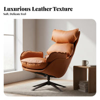 Upholstered Rotating Armchair Modern Design Lounge Chair Sumptuous Upholstery Sturdy Construction for Readers, Office, Balcony