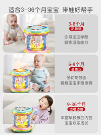 婴儿手拍鼓儿童6个月12宝宝玩具0一1岁3早教益智音乐旋转木马拍鼓 充电版-超大号【升级】木马鼓