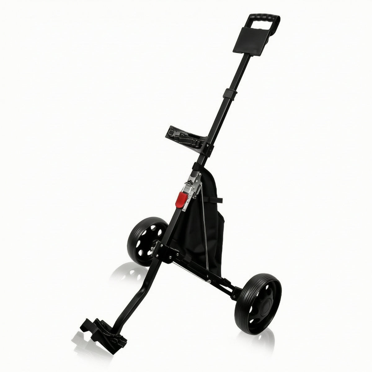 2-Wheel Golf Push Trolley Compact Golf Push Cart Trunk Friendly Smooth Rolling for Golfers