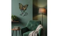 4 Pieces Line Art Portraits Warm Highlight Colors Metal Wall Decor Multi-Section Minimalist Wall Decor