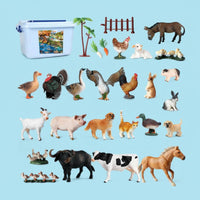 Realistic Poultry Figurines Adorable Poultry Statue Set Solid Body Animal Statue Set for Gift