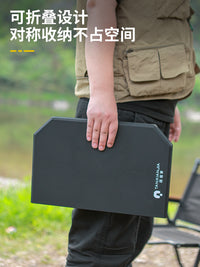 探险家户外便携式折叠桌露营桌子轻量化迷你小桌茶桌野营桌椅套装 逐暮黑 【送收纳包】