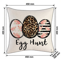 Easter Bunny Pillow Cover Machine Washable Easter Bunny Pillow Cover Invisible Zipper Bunny Print Decorative Pillowcase for Living Room, Couch, Sofa