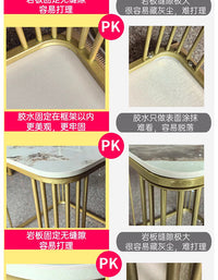 轻奢沙发边几可移动网红客厅角几现代简约阳台小茶几方形边桌方几 黑色+雪山白岩板【50*50*55】整装发货