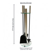 Freestanding Fireplace Accessory Black Iron-Design Log Rack Rigid Frame