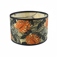Bamboo Lamp Shade Softens Light Tropical Print Lamp Shade Fade Resistant