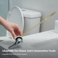 Side-Mount Single Push Flusher silver-toned Finish Flush Mechanism for Plumbers